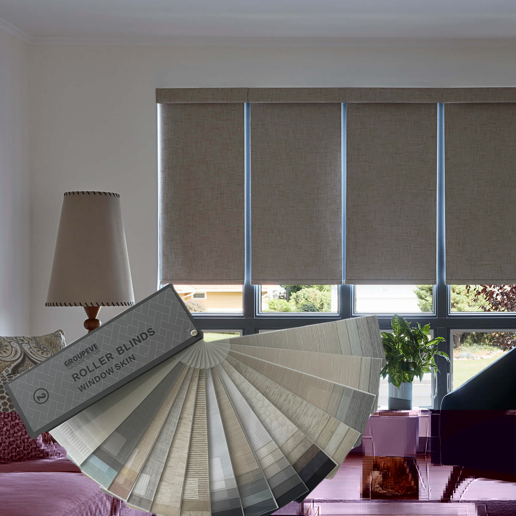 Semi-blackout-roller-blind-fabric