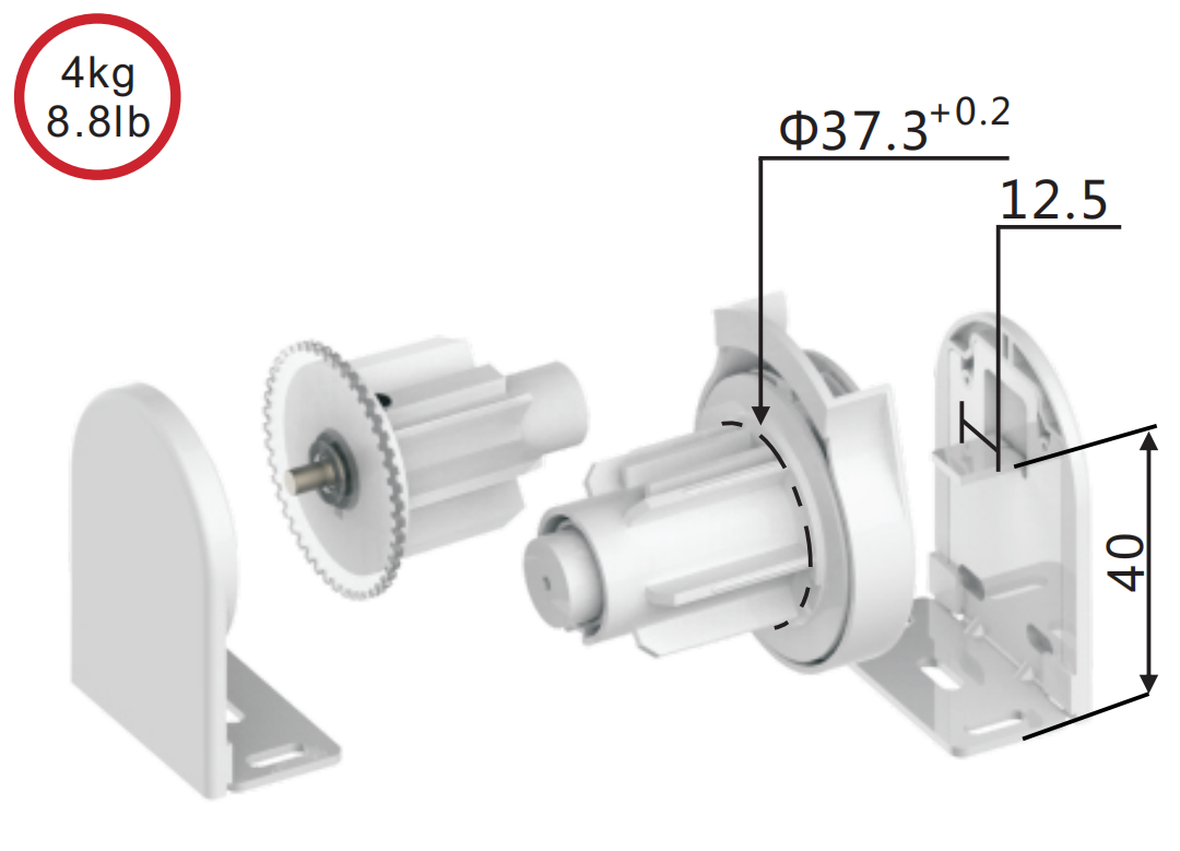 Sunewell Roller Blind Mechanism ZFADA38-23