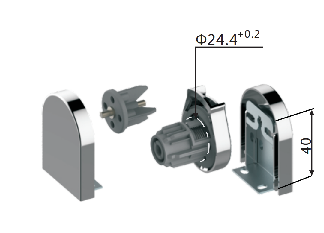 Sunewell Roller Blind Mechanismus ZFRD25-1